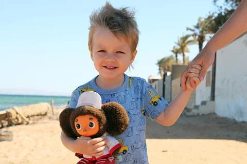Boy with toy Stock Photos
