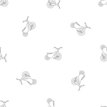 Boy tricycle pattern seamless vector Stock Illustration
