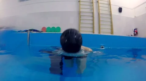Boy underwater in a swimming pool Stock Footage 59238101