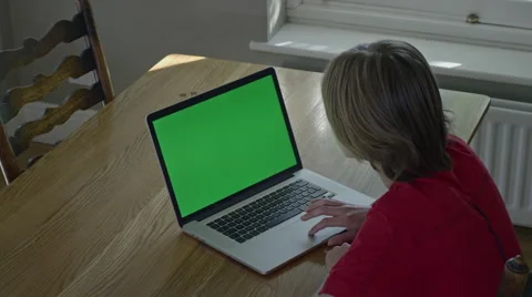 Boy uses Laptop computer. Stock Footage 63028764