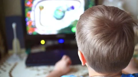 Boy using computer at home Stock-Footage 49163145