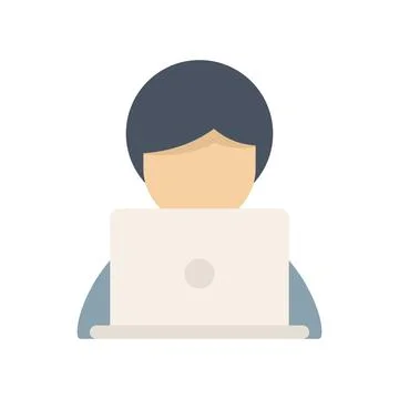 Boy video edit icon flat vector. Media man 库存插图