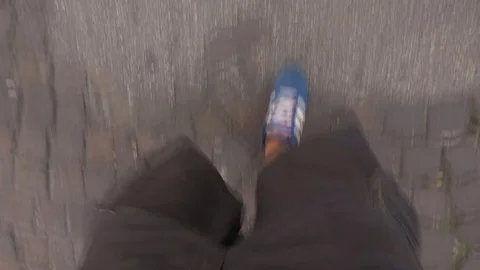 Boy Walking in Blue Shoes Video stock 81062823