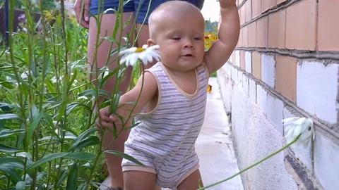 The boy is walking with his mother Stock Footage 79932083