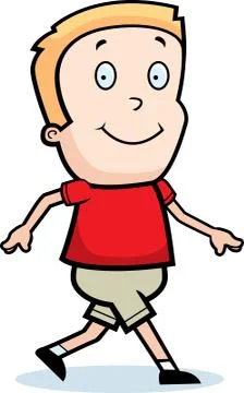Boy Walking Stock Illustration