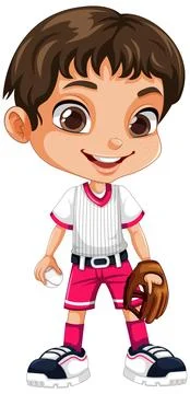 Boy Wearing Baseball Gloves Stock-Illustration
