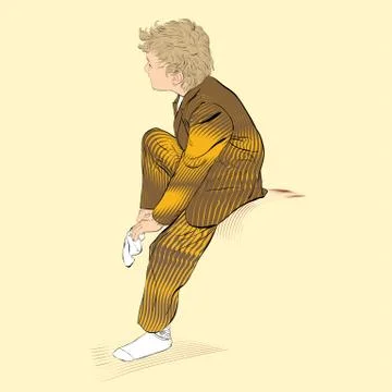 Boy wearing socks. School boy dressing. Illustration of Boy Dressing Stock Illustration