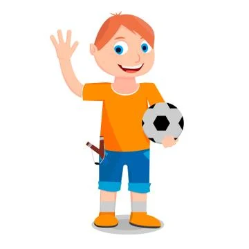 A boy on a white background. Stock Illustration