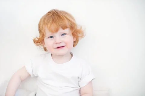 Boy on a white background Foto stock