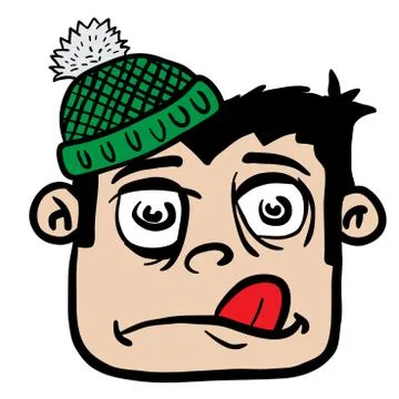 Boy with winter hat Stock Illustration