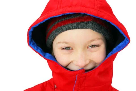 Boy in the Winter Stock Photos