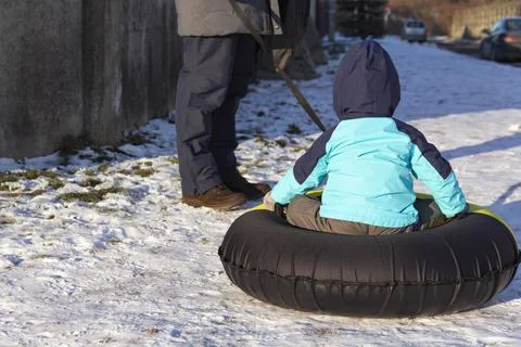 A boy in winter. Stock Photos