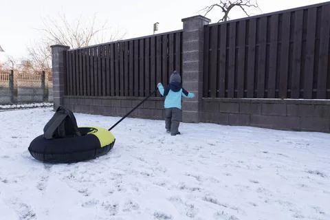 A boy in winter. Stock Photos