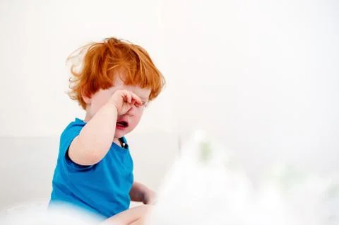 The boy woke up Stock Photos