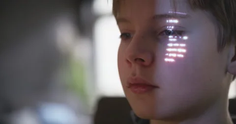 Boy working on a computer Stock Footage 234603838