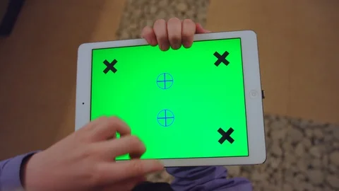 Boy works with tablet Stock Footage 128339335