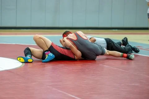 Boy Wrestlers Stock Photos