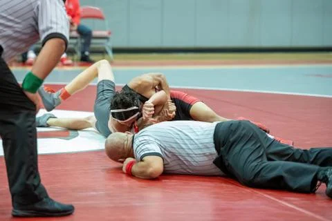 Boy Wrestlers Stock Photos