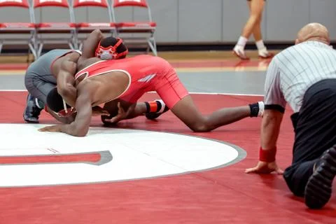 Boy Wrestlers Stock Photos
