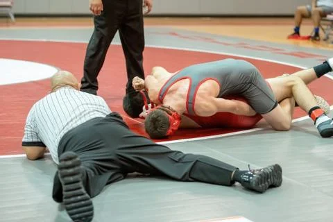 Boy Wrestlers Stock Photos