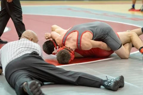 Boy Wrestlers Stock Photos