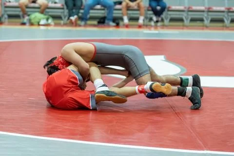 Boy Wrestlers Stock Photos