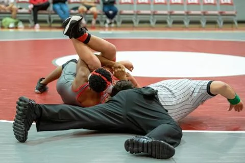 Boy Wrestlers Stock Photos