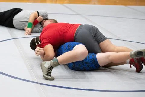 Boy Wrestlers Stock Photos