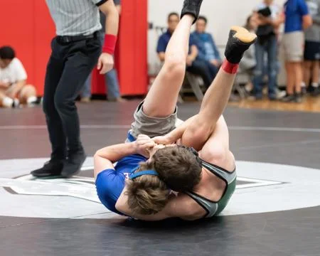 Boy Wrestlers Stock Photos