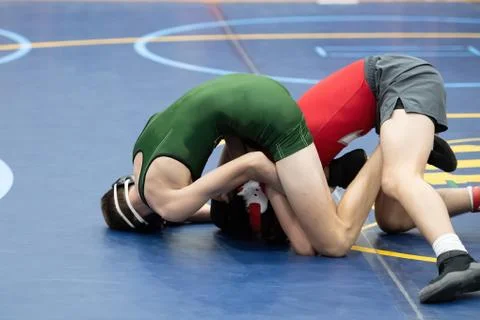 Boy Wrestlers Stock Photos