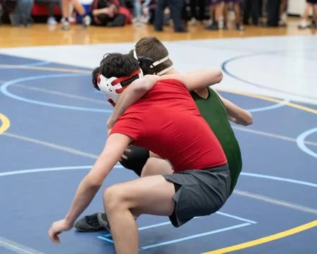 Boy Wrestlers Stock Photos