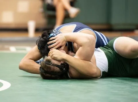 Boy Wrestlers Stock Photos