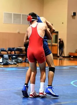 Boy Wrestlers Stock Photos