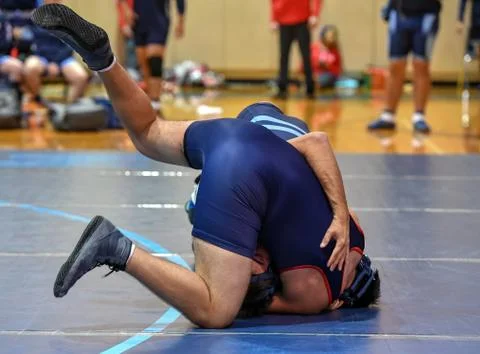 Boy Wrestlers Stock Photos