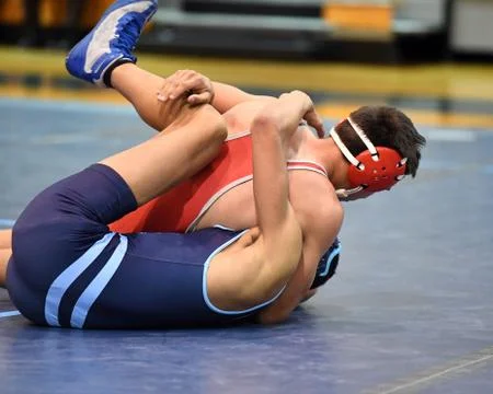 Boy Wrestlers Stock Photos