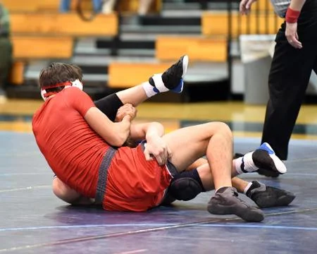 Boy Wrestlers Stock Photos