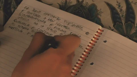 Boy Writing on Diary Video stock 87204353