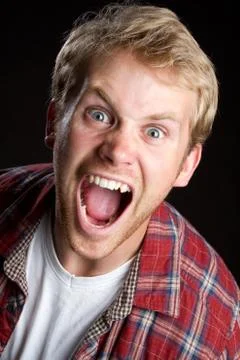 Boy yelling Stock Photos