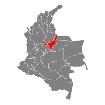 Boyaca of Colombia map shape, travel web flat concept icon vector illustratio Stock Illustration