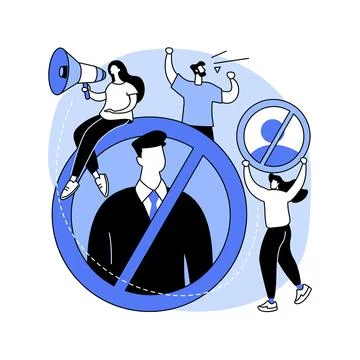 Boycott abstract concept vector illustration. Illustrazione stock