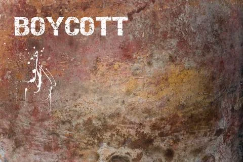 Boycott painted on a grunge wall Stock Illustration