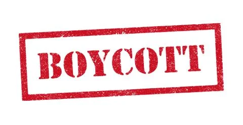 Boycott red ink stamp Stock Illustration