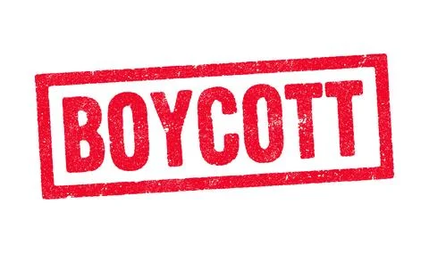 Boycott red ink stamp Stock Illustration