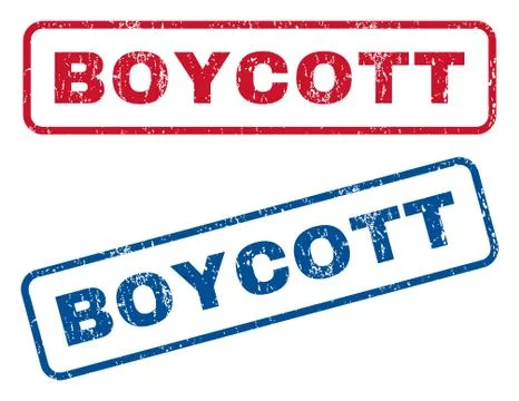 Boycott Rubber Stamps Stock Illustration