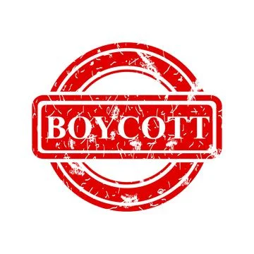 Boycott, simple rust vector red circle vector rubber stamp effect Stock Illustration