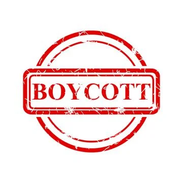Boycott, simple rust vector red circle vector rubber stamp effect Illustrazione stock