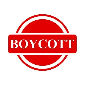 Boycott, simple rust vector red circle vector rubber stamp effect Stock Illustration