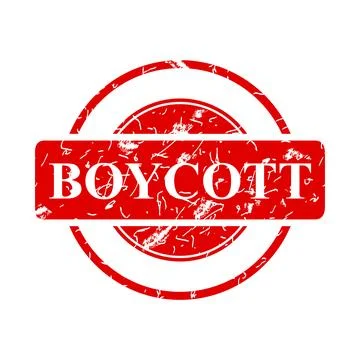 Boycott, simple rust vector red circle vector rubber stamp effect Illustrazione stock