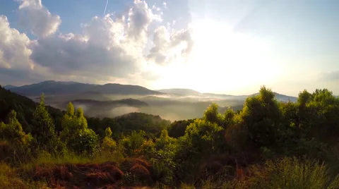 Boyd Gap Brush Creek Overlook of the Great Smoky Mountains in Tennessee Видео 45209591
