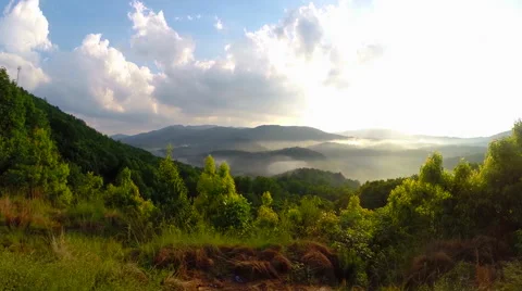 Boyd Gap Brush Creek Overlook of the Great Smoky Mountains in Tennessee Видео 47335741